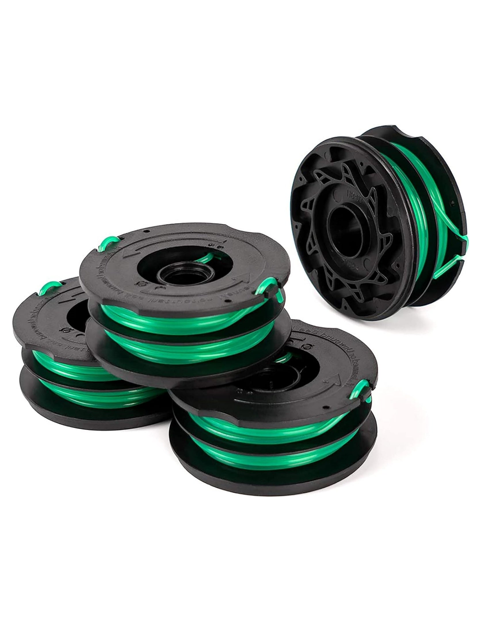 THTEN DF-080 String Trimmer Spools Compatible with Black Decker GH1100 GH1000 GH2000 Electric String Grass Trimmer Lawn Edger DF-080-BKP 30ft 0.080 Dual Auto-Feed Spool 4 Pack