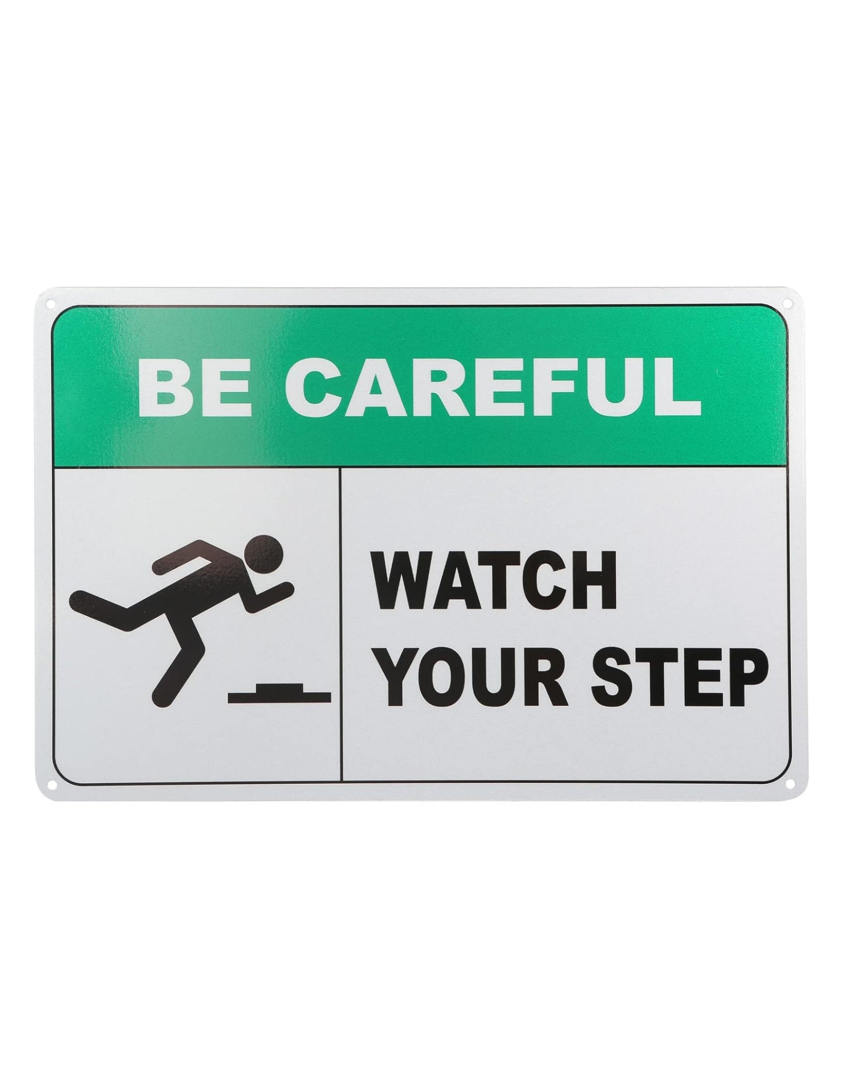 THTEN Caution Watch Your Step Sign,Safety Sign,12" x 8" Rust Free Aluminum,Easy Mounting Indoor Outdoor Use,UV Protected and Waterproof, Weather Resistant and Durable Ink