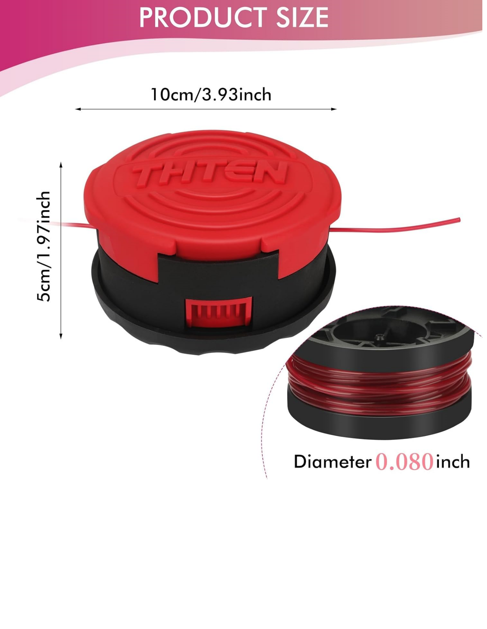 THTEN CMZST260H Replacement String Trimmer Spool Head Compatible with