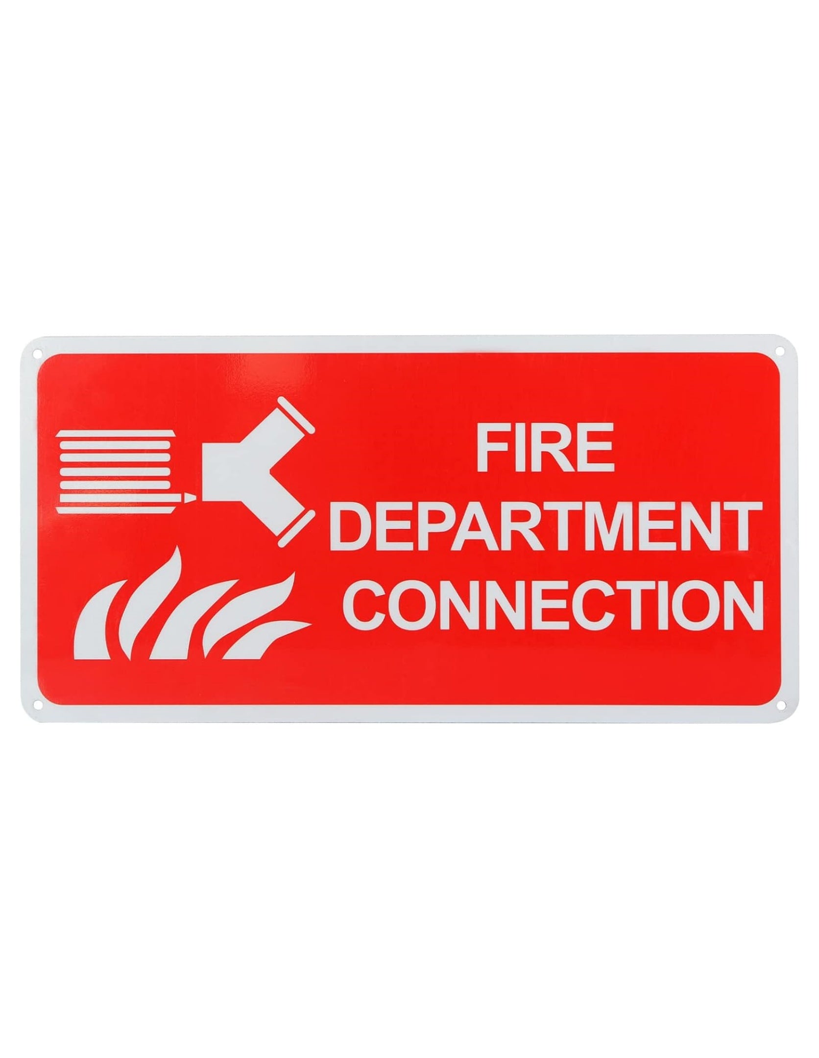 Thten 12 x 6 inch “FDC” Fire Department Connection Metal Sign .040 Rust Free Metal UV Protected for office, basement, garage, college dorm, kids bedroom, game room, bar, pub, tavern
