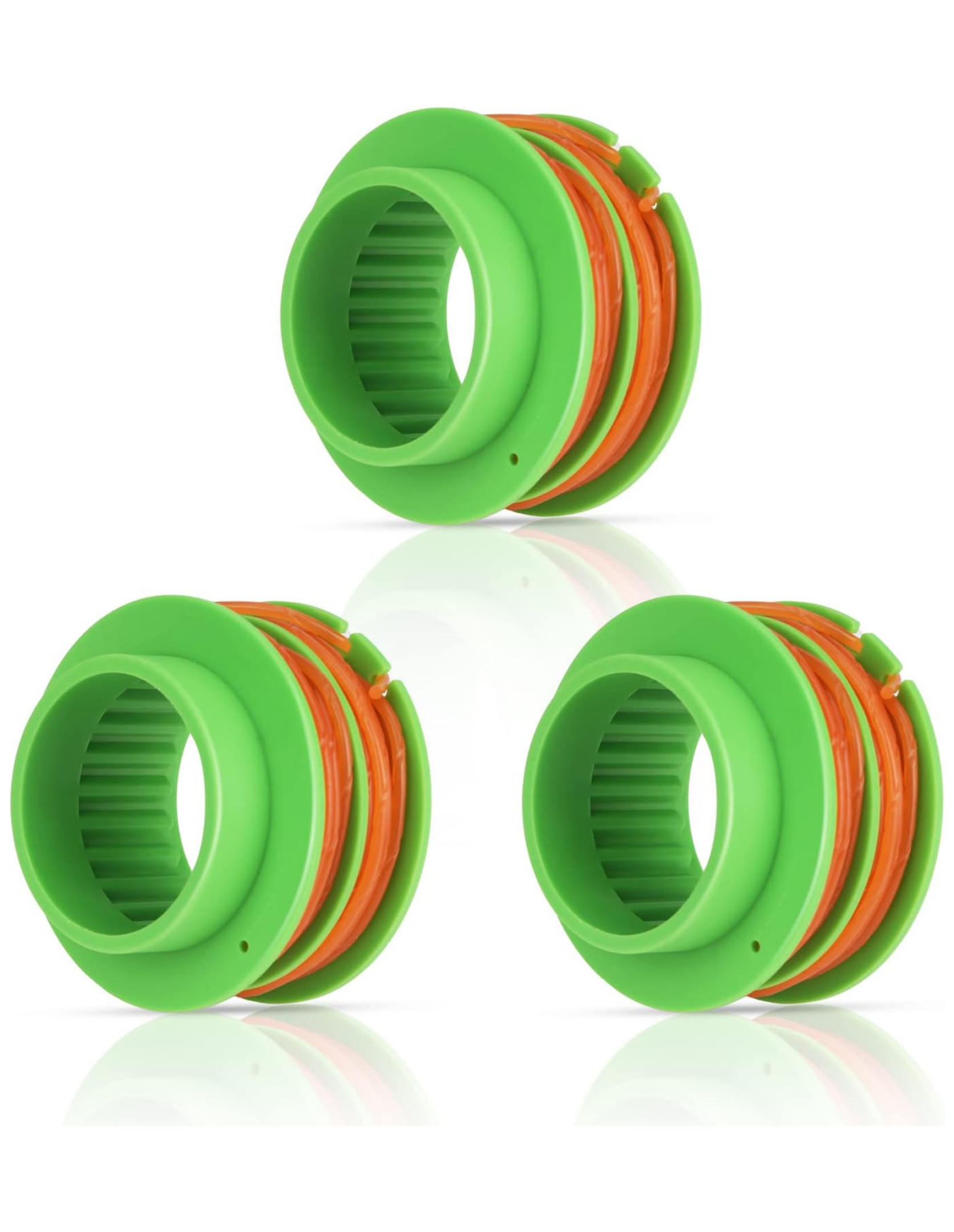 THTEN AS1300 String Trimmer Spool Compatible with EGO 15inch ST1500 ST1500-S 0.095" Weed Eater Auto-Feed Twist Dual Line (3 Pack)