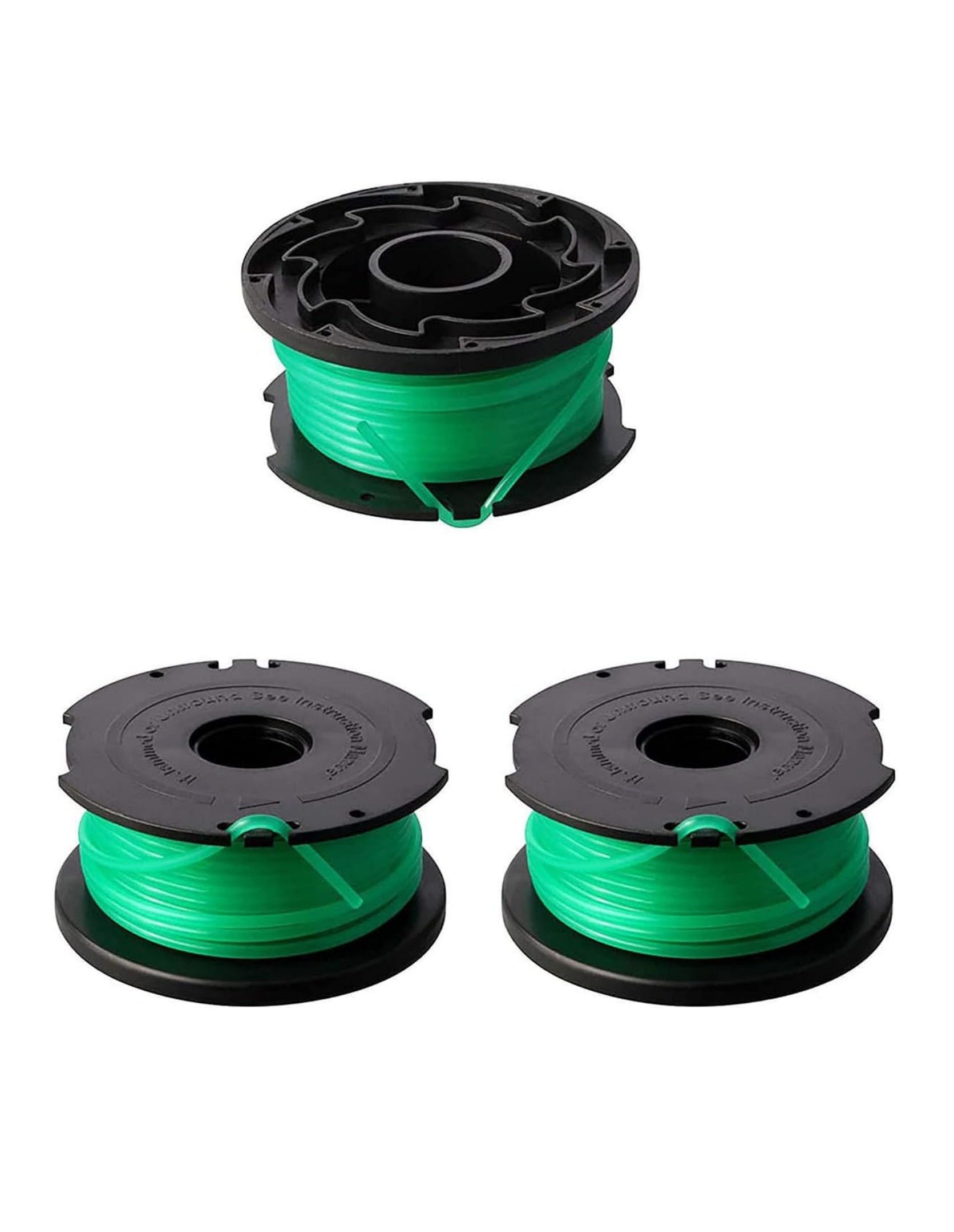 THTEN SF-080 String Trimmer Spool Line Compatible with Black and Decker SF-080-BKP 20ft 0.080" GH3000 LST540 GH3000R LST540B Weed Eater Auto Feed Single Line with 90583594 Cap Covers Parts